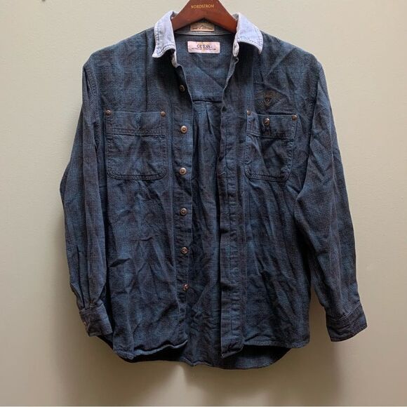 Vintage Guess Flannel Size Large - Picture 1 of 5